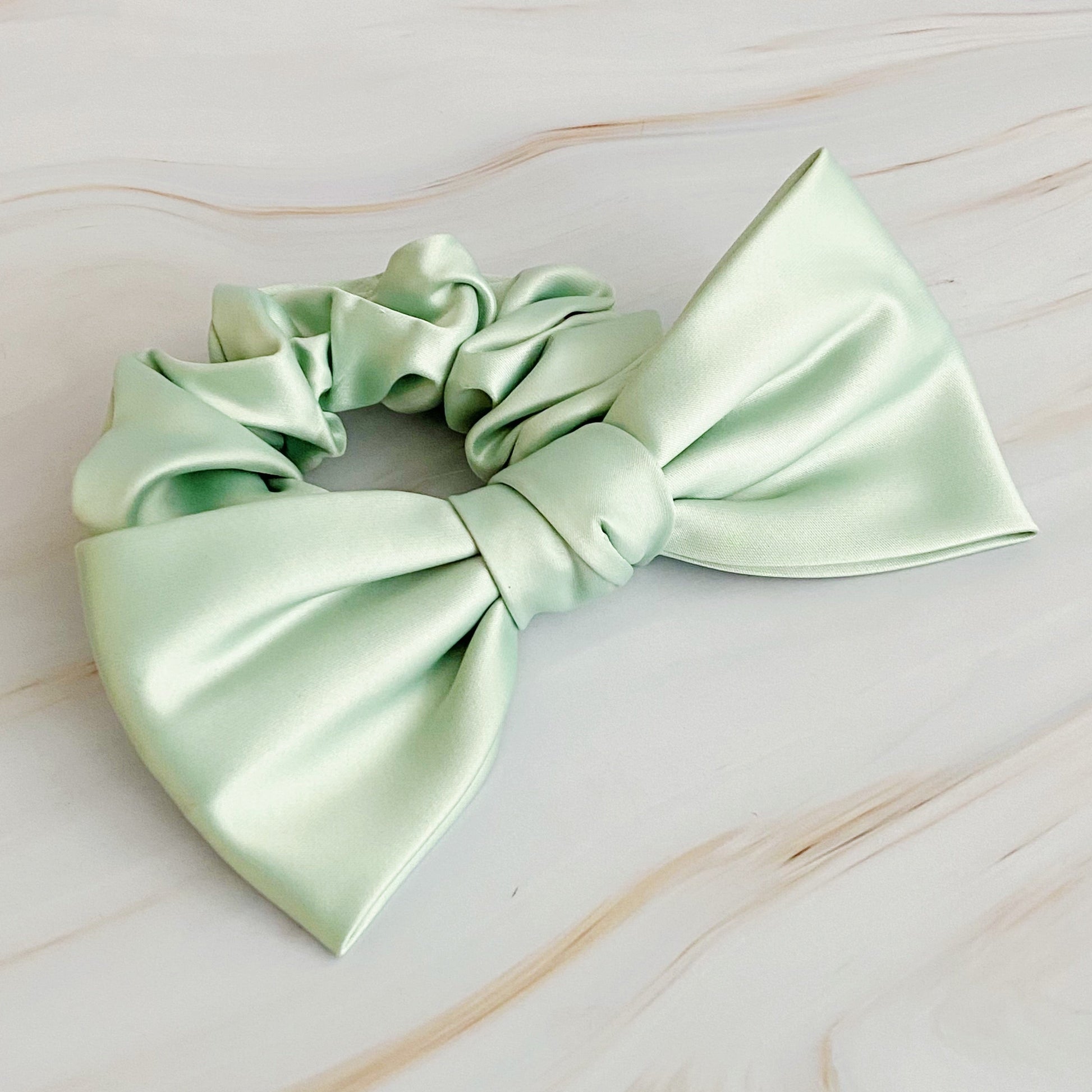 Satin Bow Tie Hair Scrunch-4