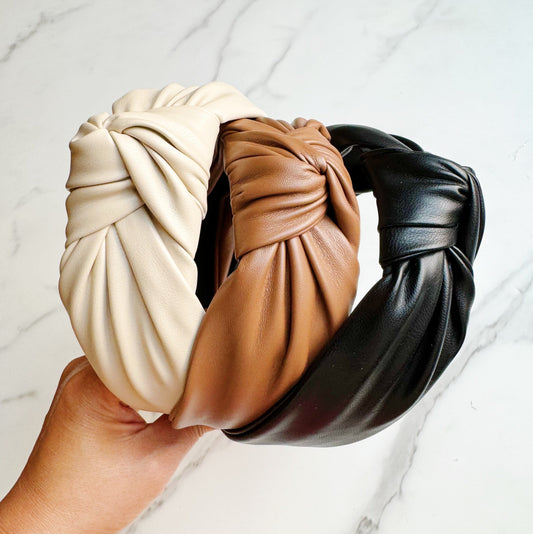 Leather Better Knotted Headband-0