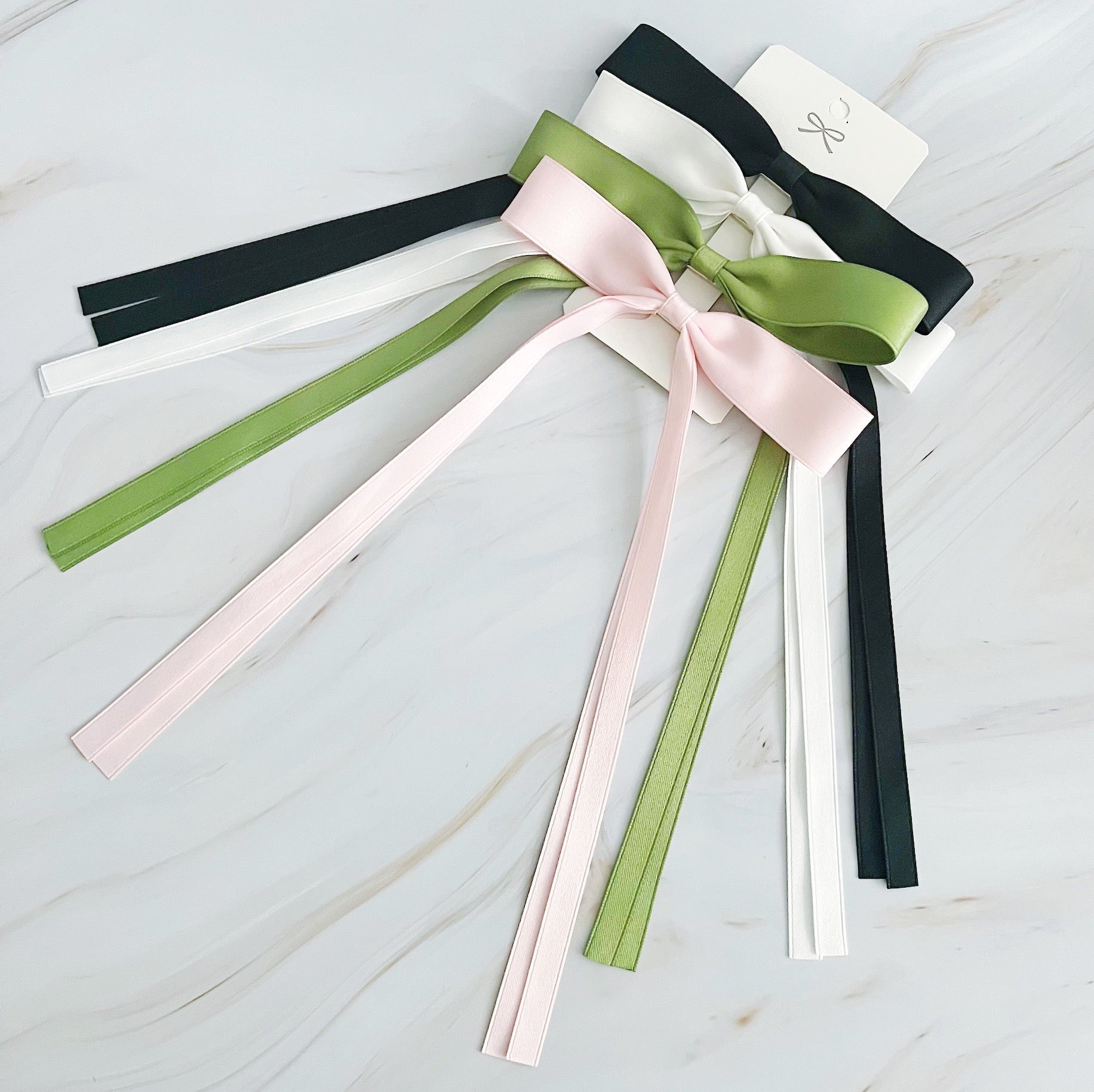 Ballerina Slim Bow Hair Clip Set Of 4-1