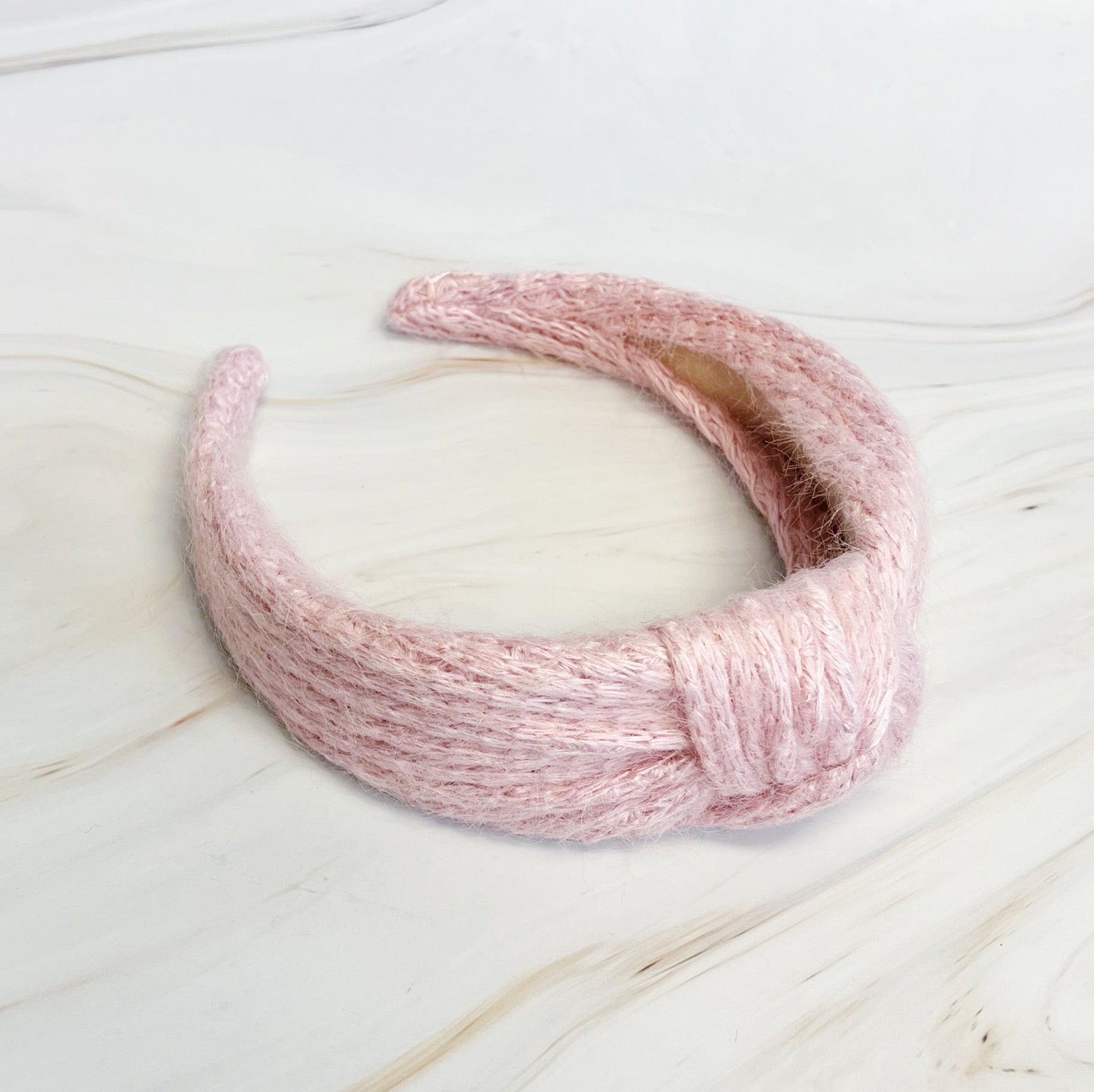 Cabled Knit Knotted Headband-2